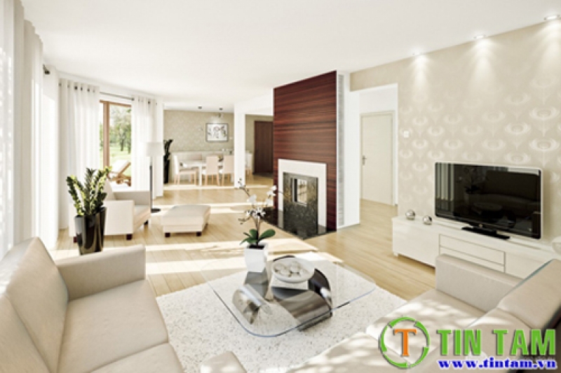 Giấy dán tường phòng khách q9